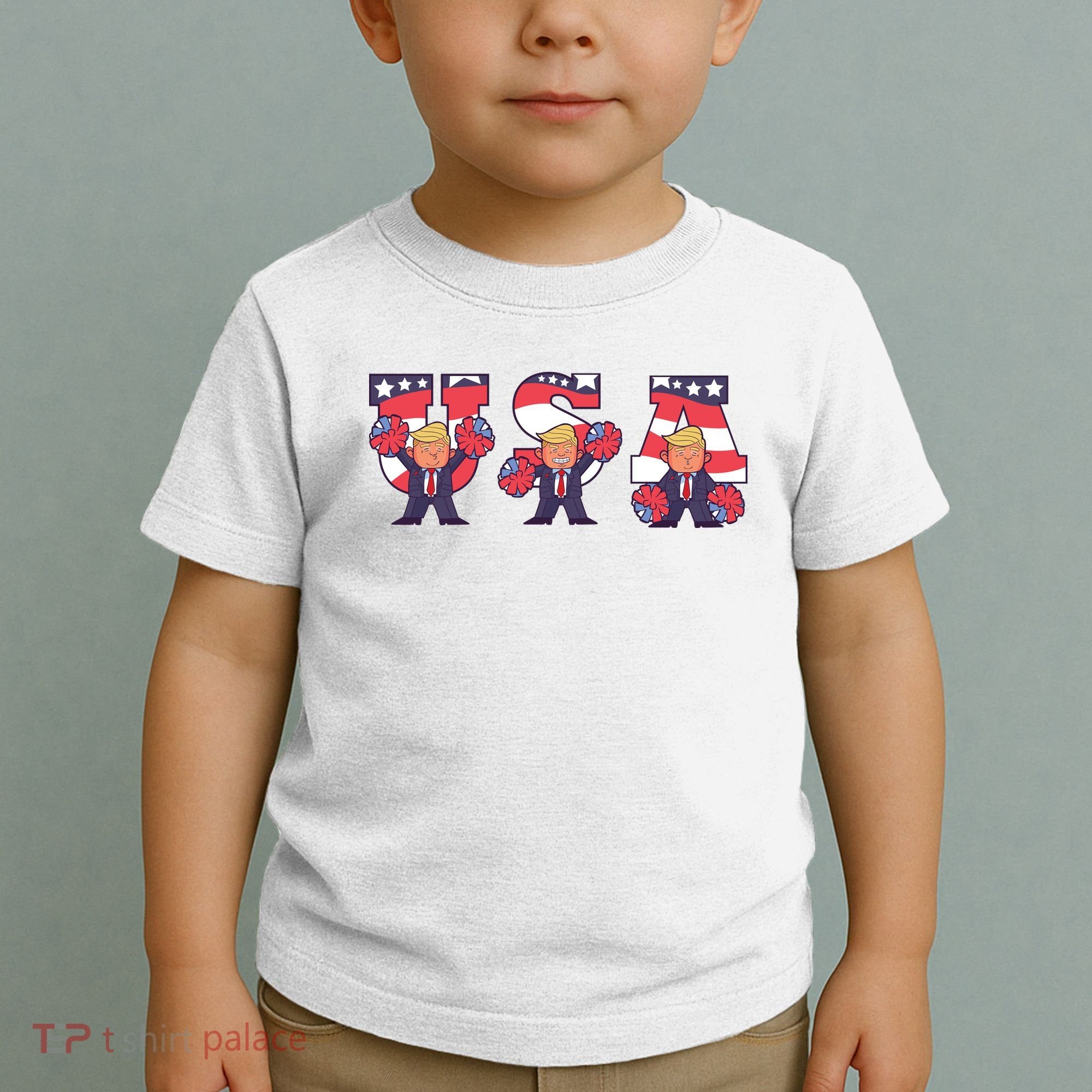 USA Donald Trump Cheer Cartoon Toddler T-Shirt