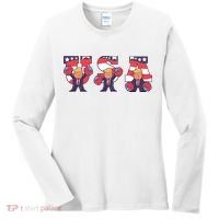 USA Donald Trump Cheer Cartoon Women's Long Sleeve Shirt thumb 0