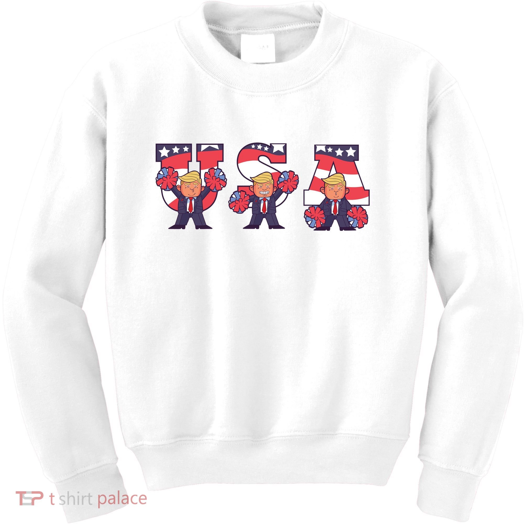 USA Donald Trump Cheer Cartoon Kids Sweatshirt