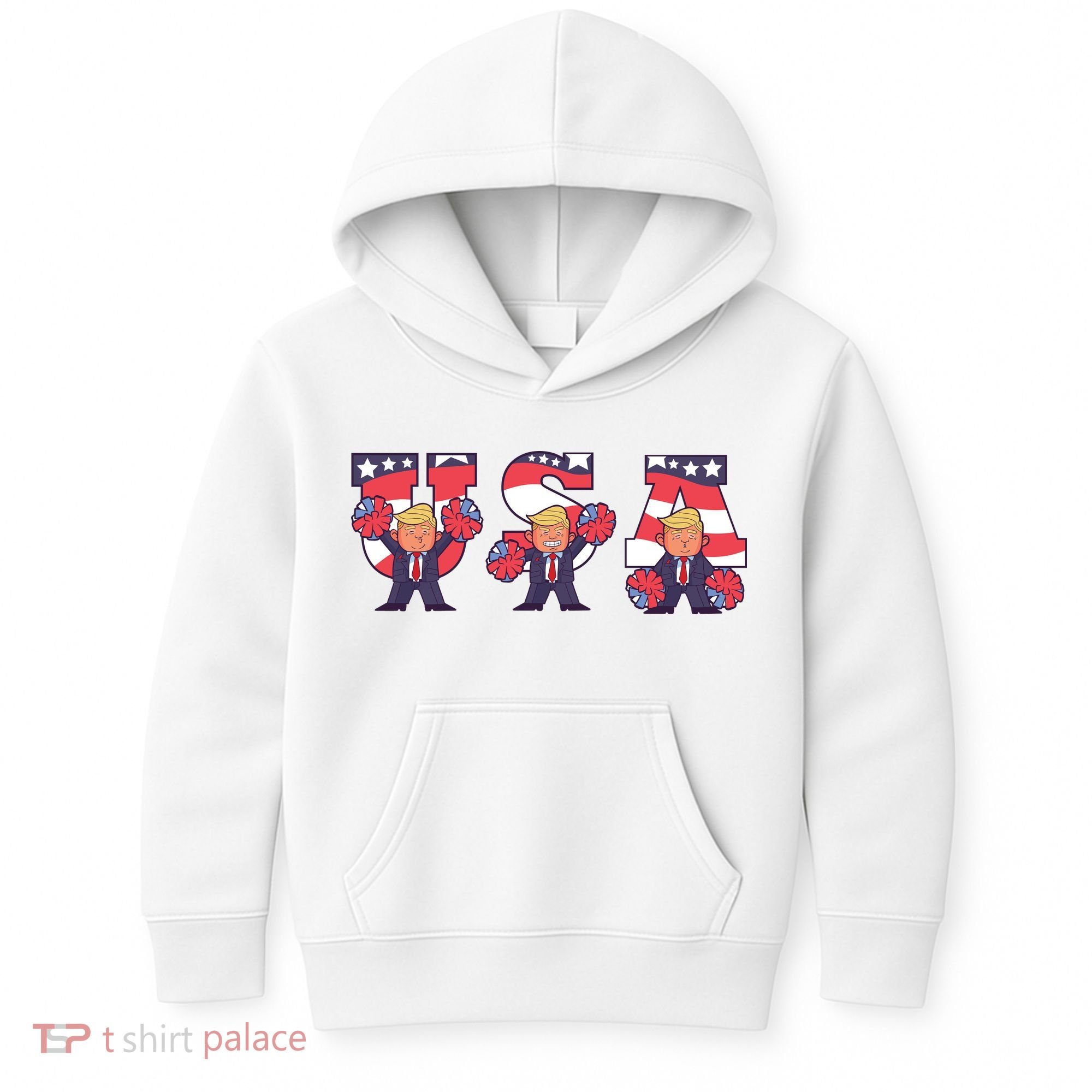 USA Donald Trump Cheer Cartoon Kids Hoodie