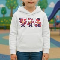 USA Donald Trump Cheer Cartoon Kids Hoodie thumb 3
