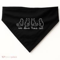 Un Deux Trois Cat Animals Cute Lovey Cat USA-Made Doggie Bandana thumb 0
