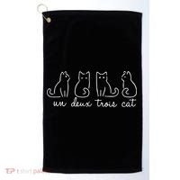 Un Deux Trois Cat Animals Cute Lovey Cat Golf Towel thumb 0