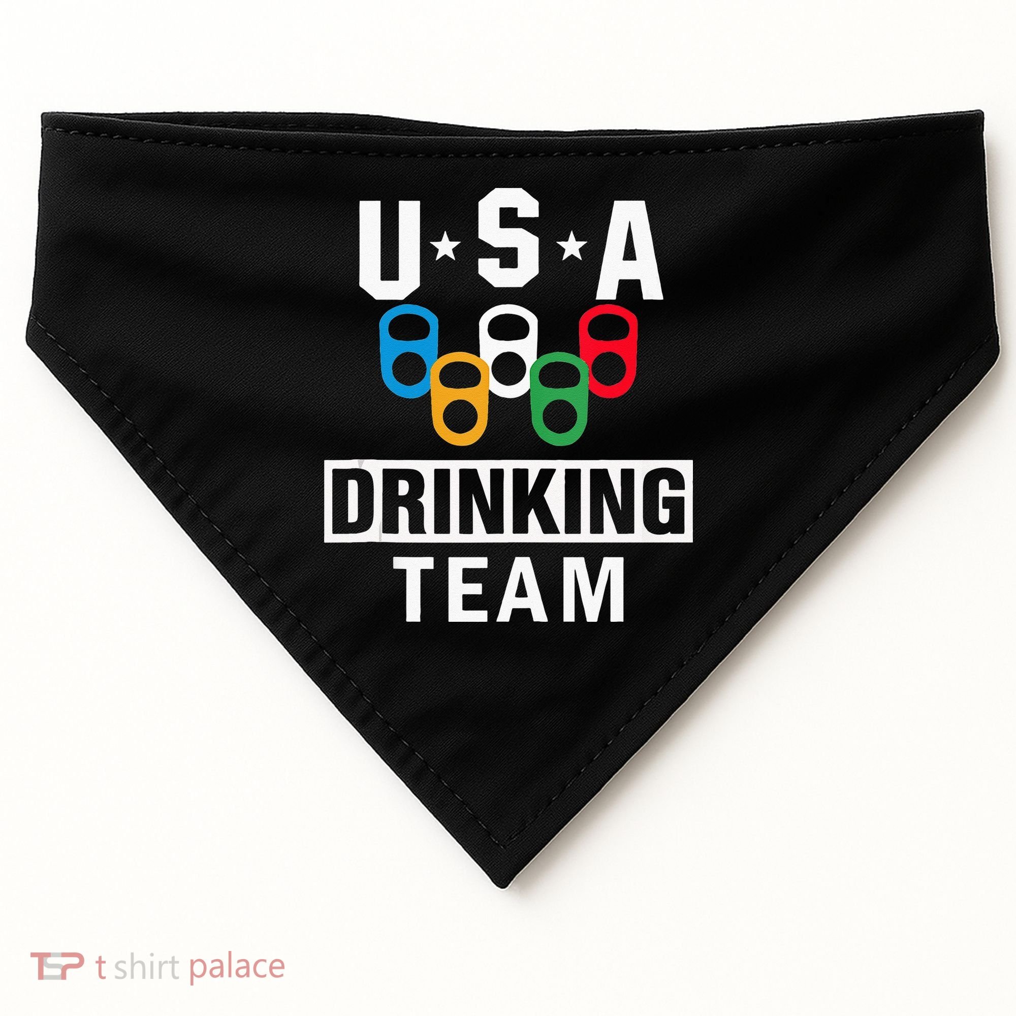 USA Drinking Team Beer Party Funny USA-Made Doggie Bandana