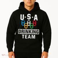 USA Drinking Team Beer Party Funny Hoodie thumb 2