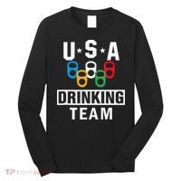USA Drinking Team Beer Party Funny Long Sleeve Shirt thumb 0