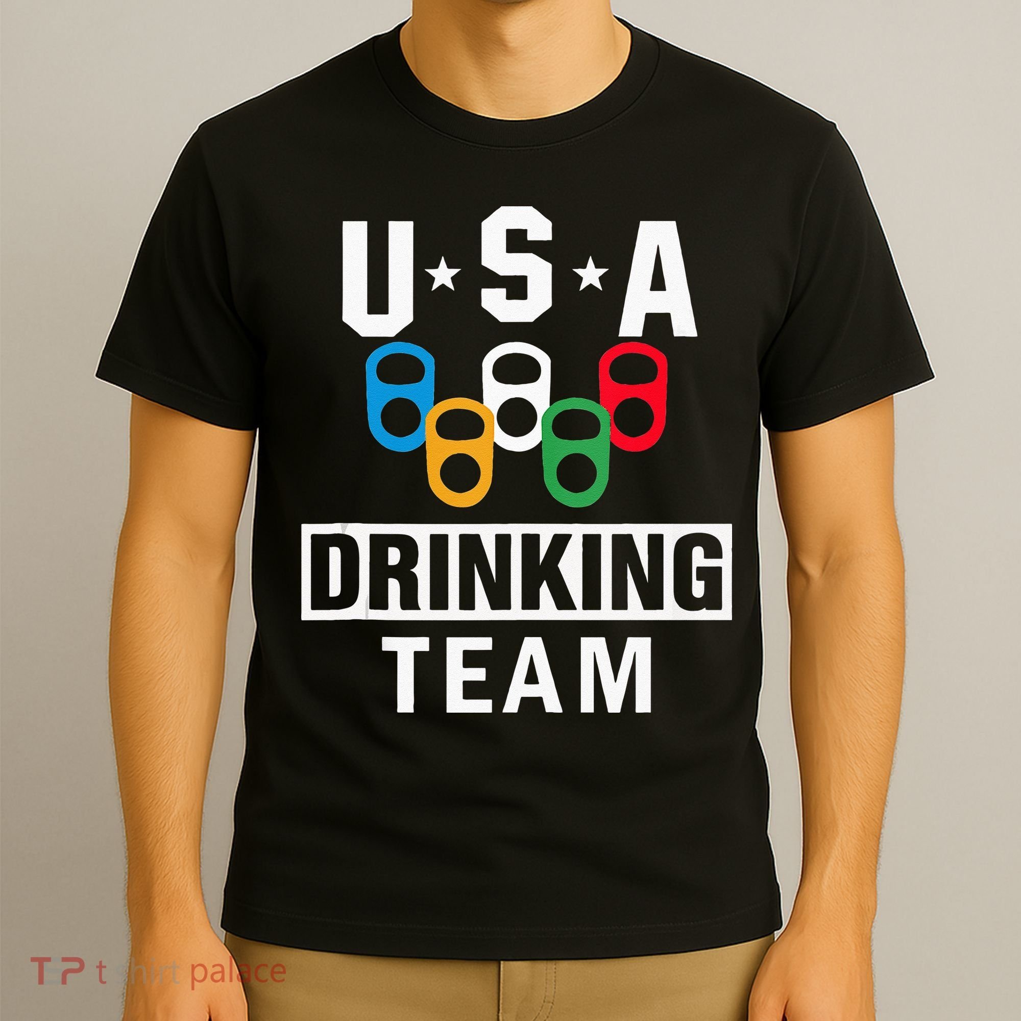 USA Drinking Team Beer Party Funny T-Shirt