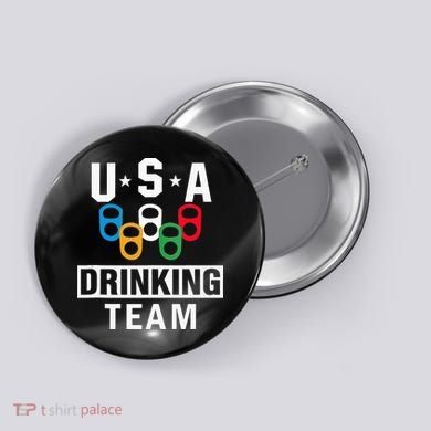 USA Drinking Team Beer Party Funny Button