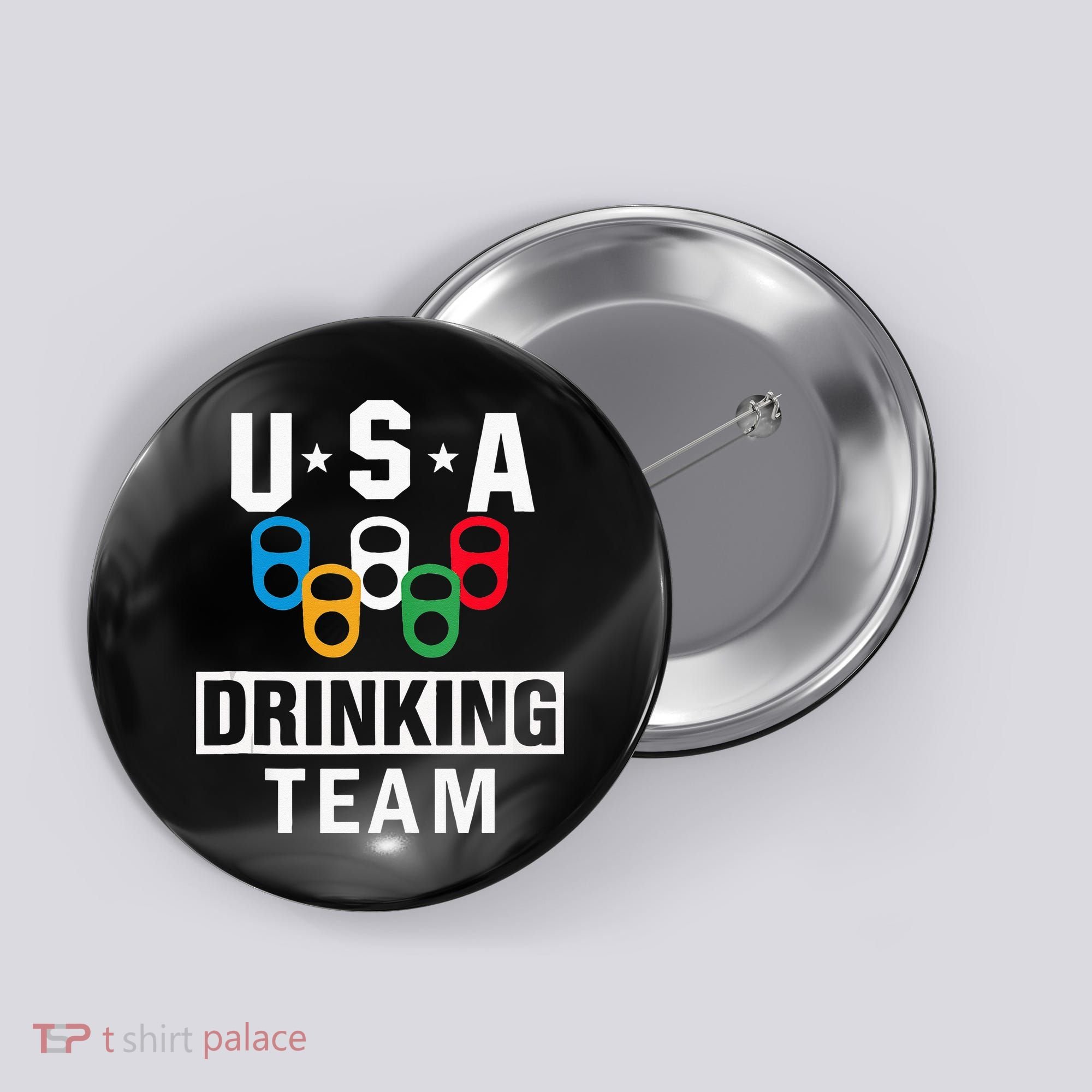 USA Drinking Team Beer Party Funny Button