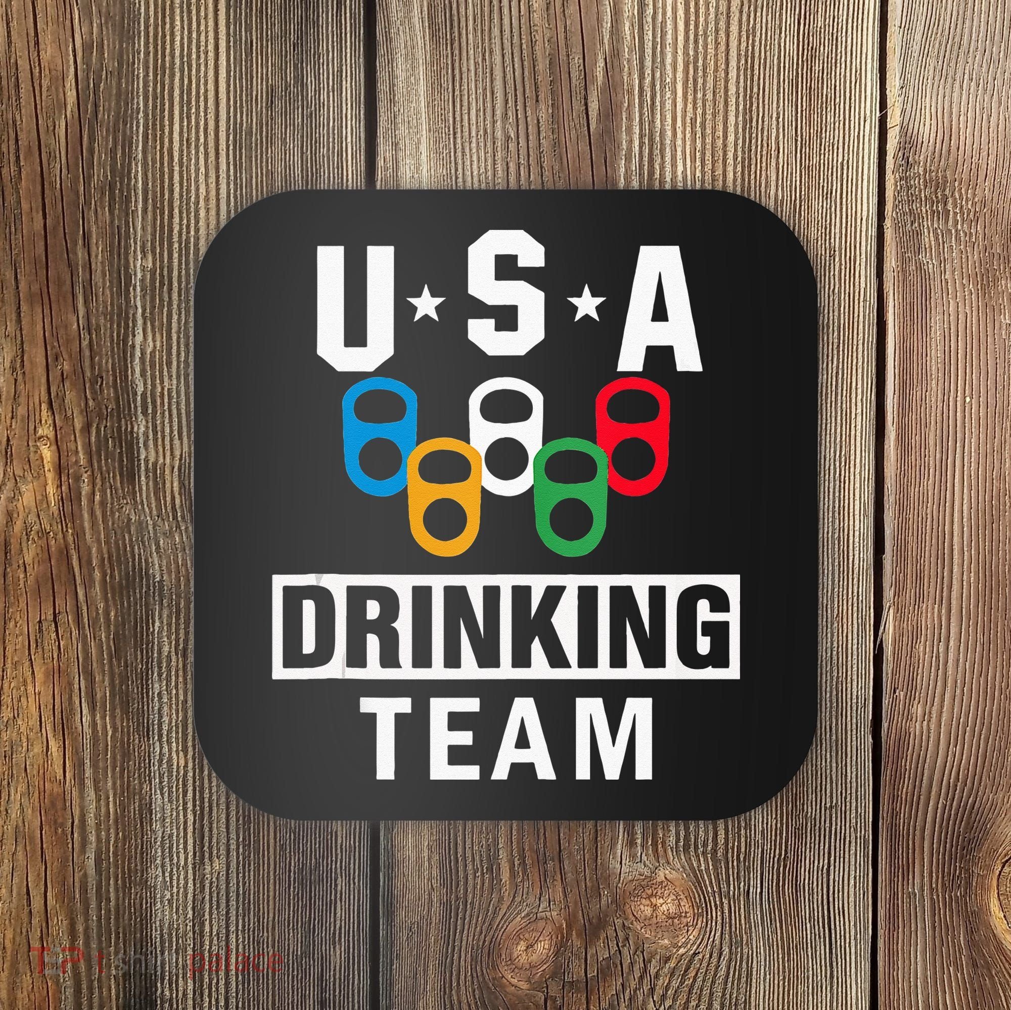 USA Drinking Team Beer Party Funny Coaster