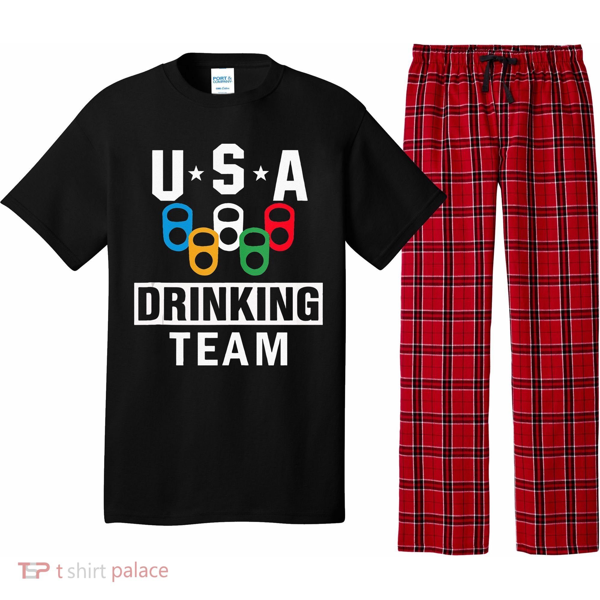 USA Drinking Team Beer Party Funny Pajama Set