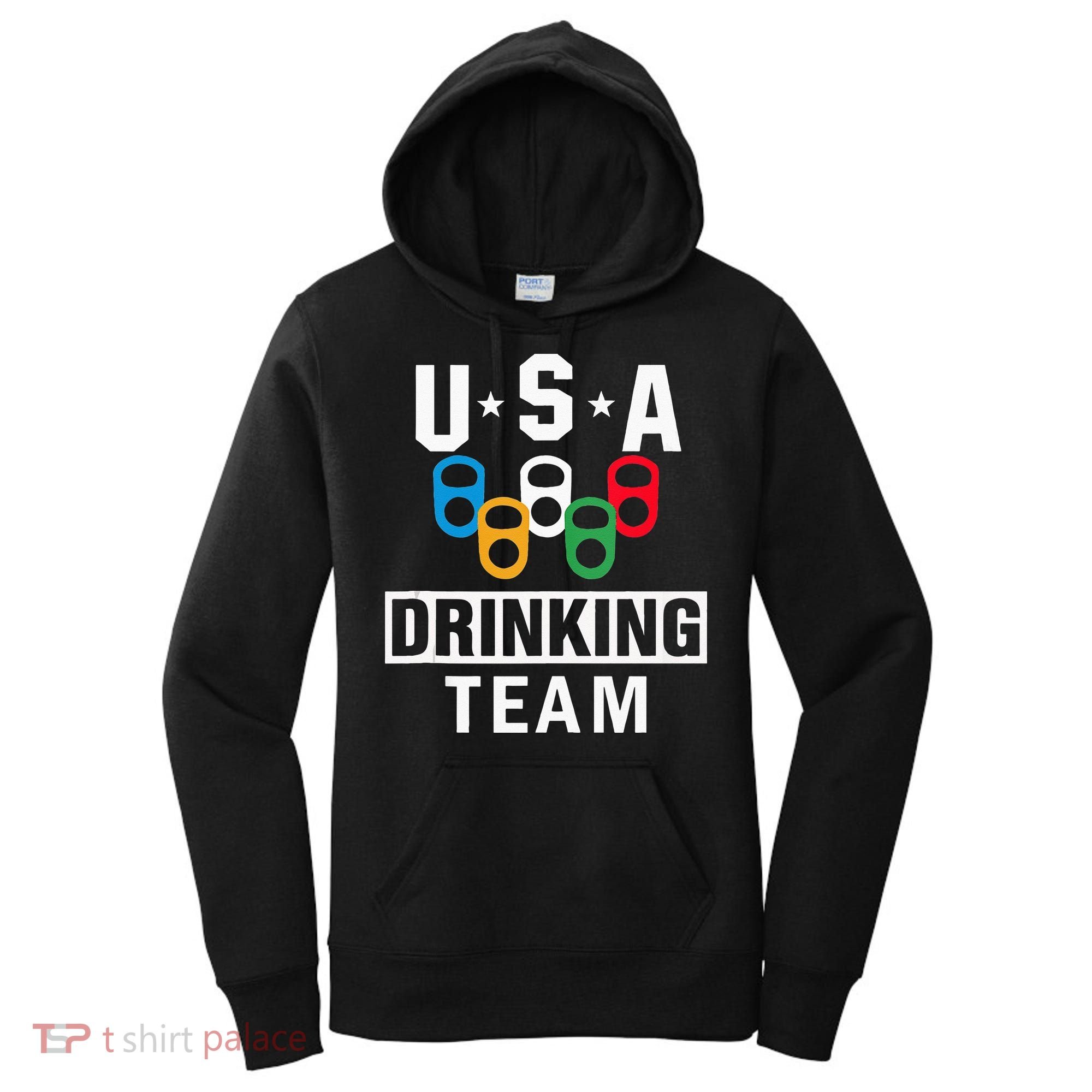USA Drinking Team Beer Party Funny Women's Hoodie
