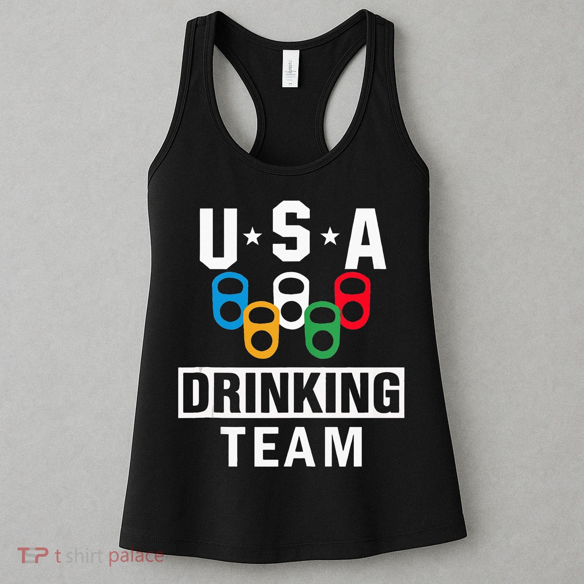 USA Drinking Team Beer Party Funny Women's Tank Top