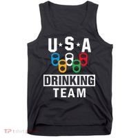 USA Drinking Team Beer Party Funny Tank Top thumb 0