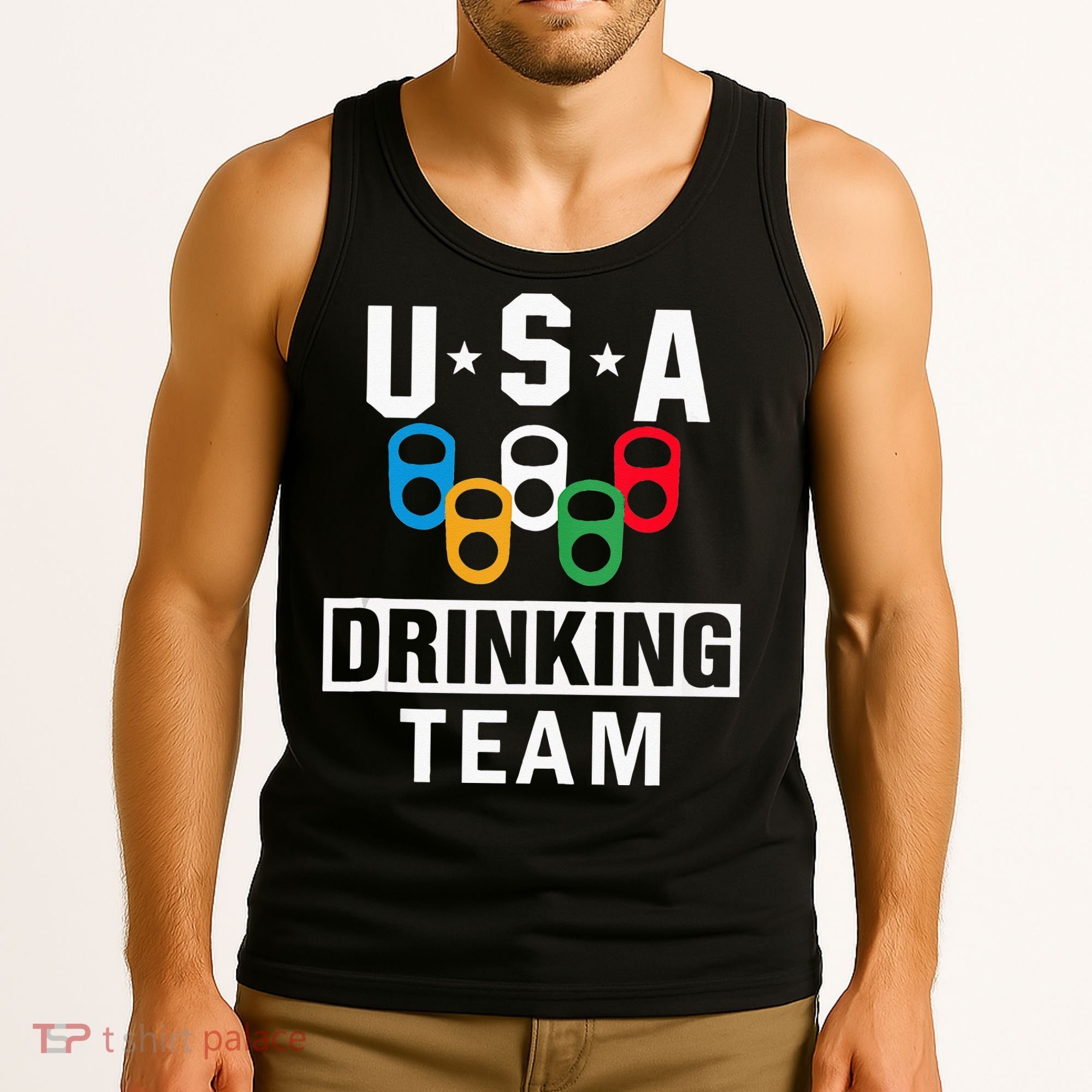 USA Drinking Team Beer Party Funny Tank Top