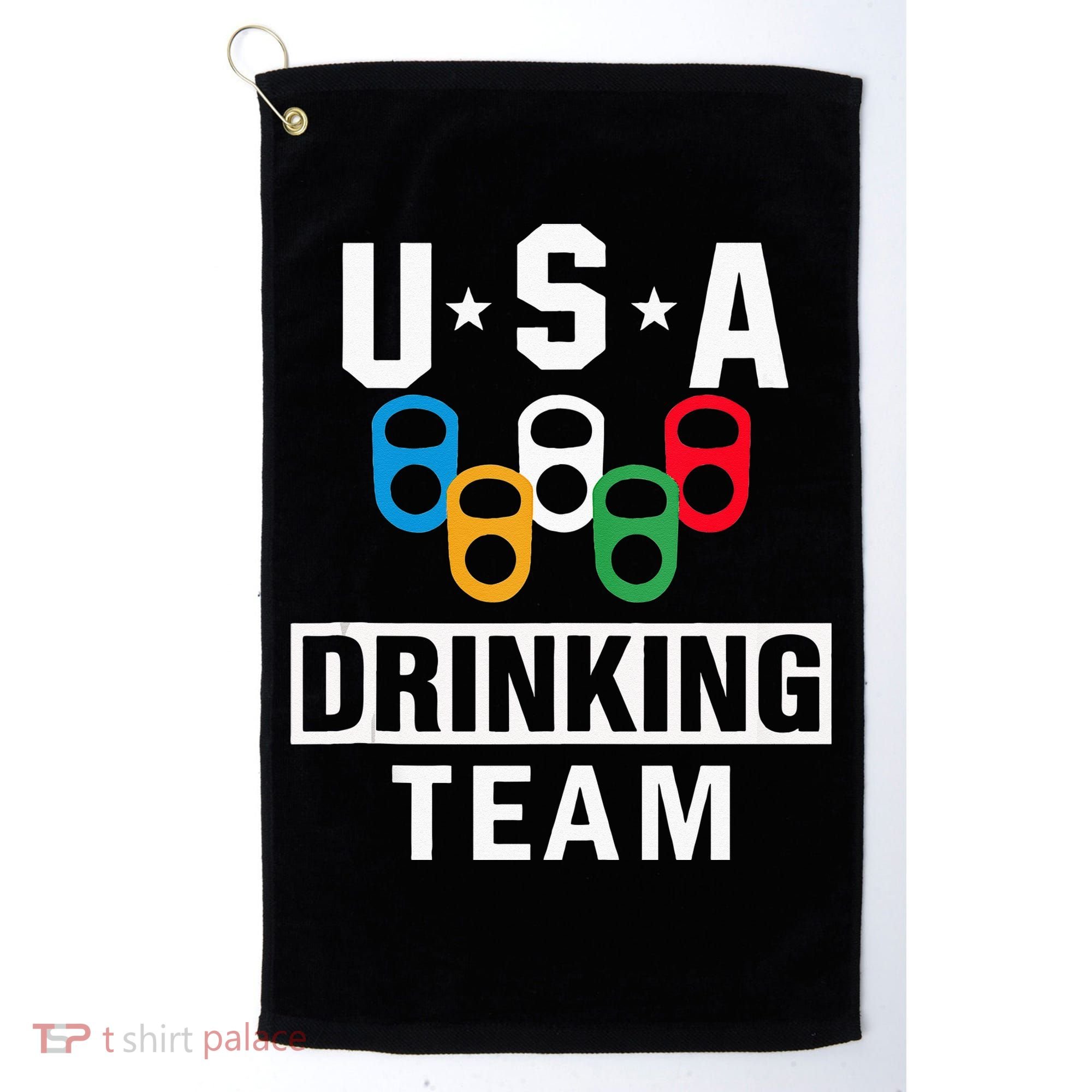 USA Drinking Team Beer Party Funny Golf Towel