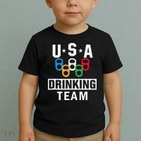 USA Drinking Team Beer Party Funny Toddler T-Shirt thumb 2