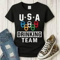 USA Drinking Team Beer Party Funny Women's T-Shirt thumb 3