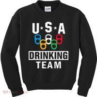 USA Drinking Team Beer Party Funny Kids Sweatshirt thumb 0
