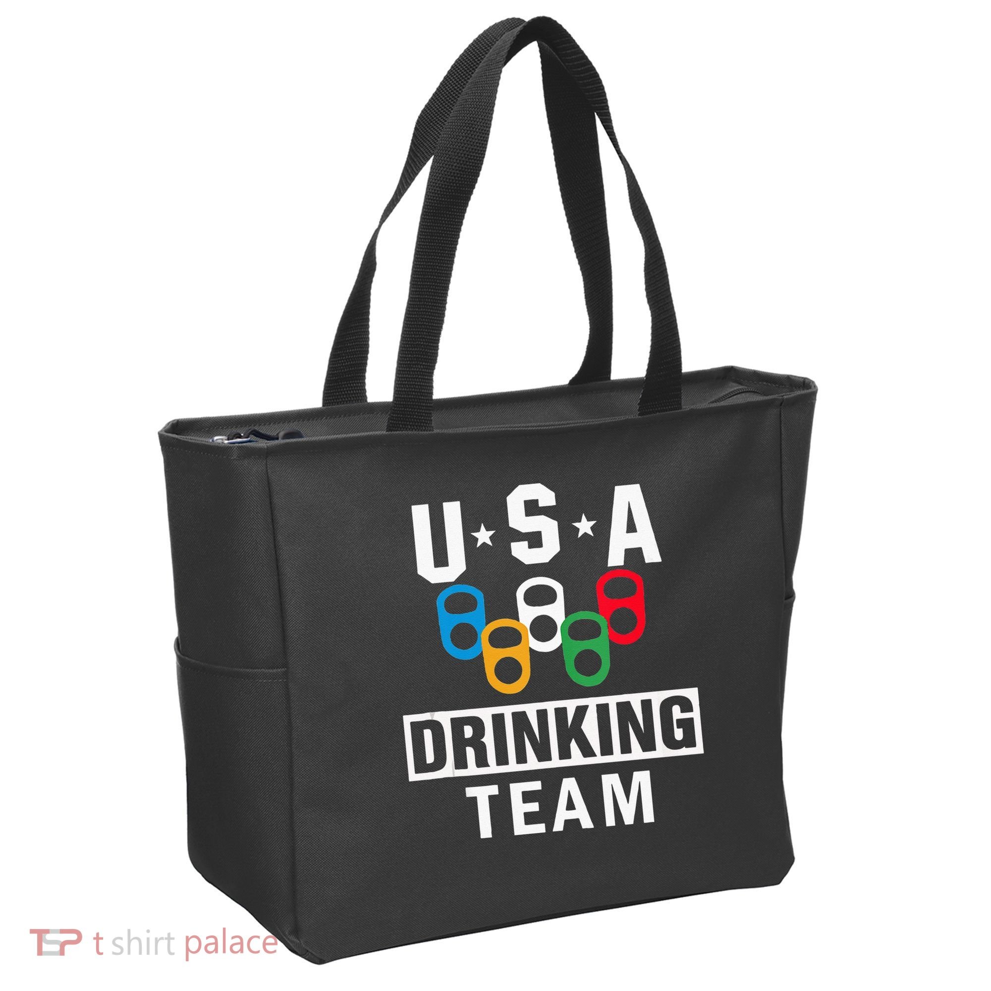 USA Drinking Team Beer Party Funny Tote Bag