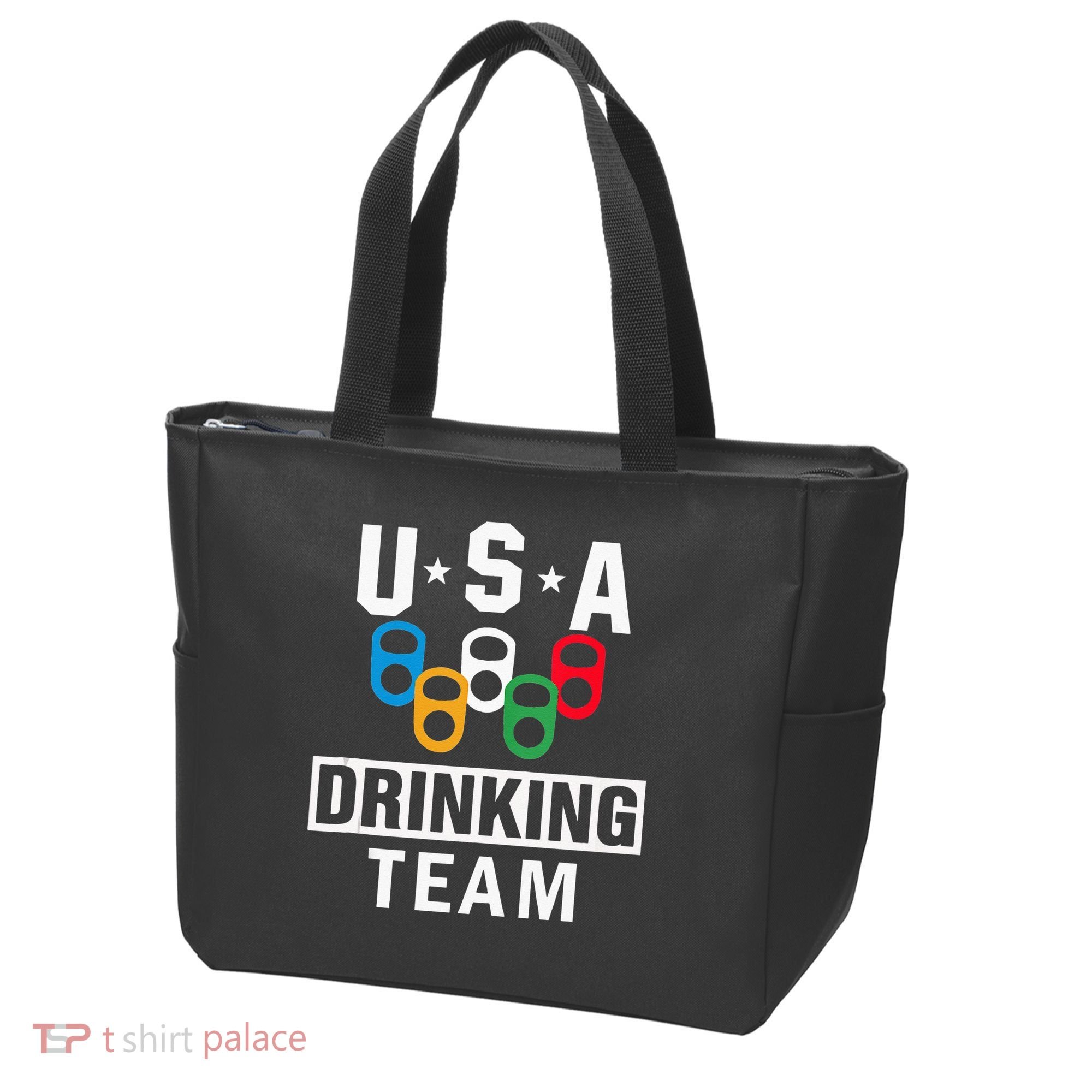 USA Drinking Team Beer Party Funny Tote Bag