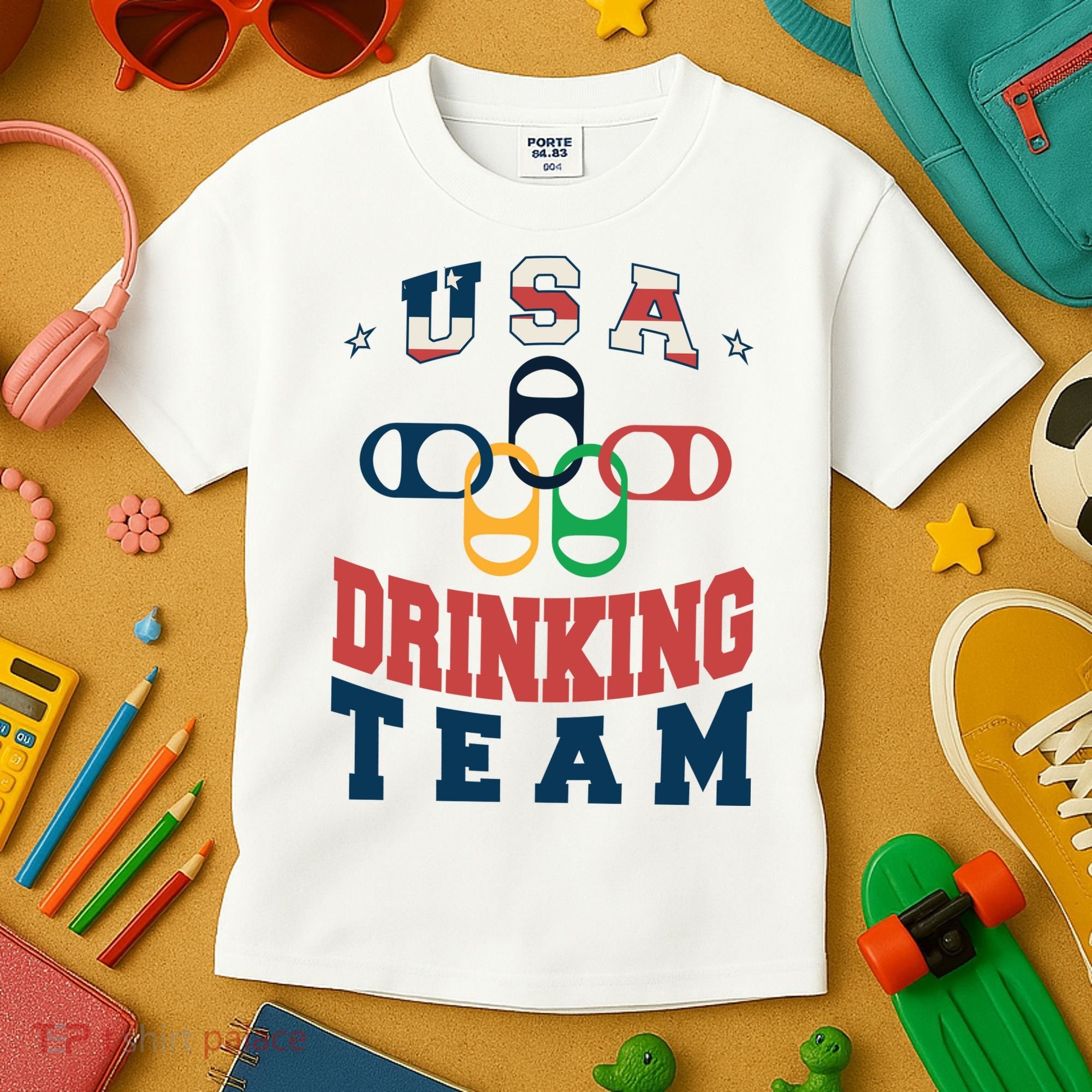 USA Drinking Team Olympics Kids T-Shirt
