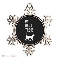 Un Deux Trois Cat Funny French Teacher Gift Ornament thumb 0