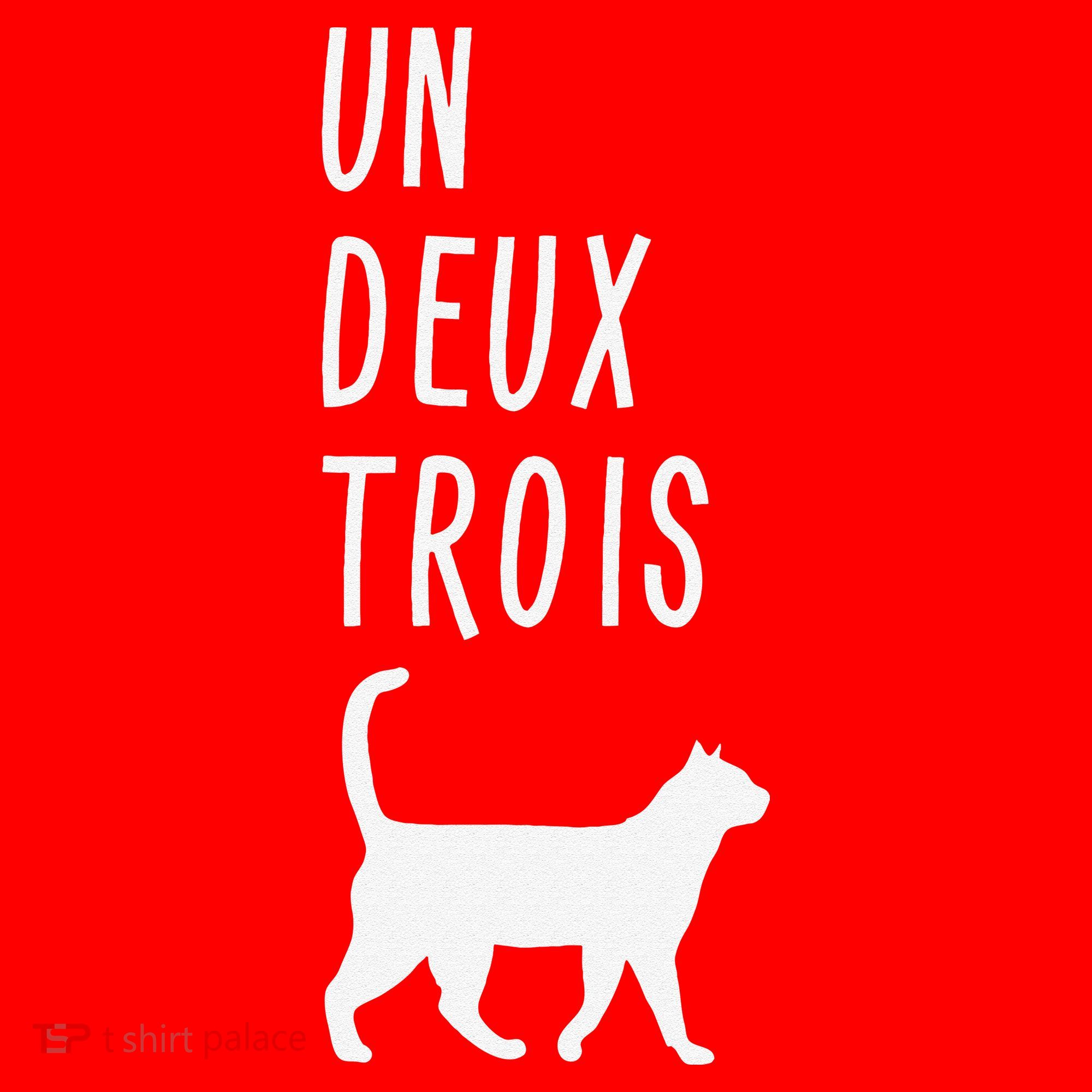 Un Deux Trois Cat Funny French Teacher Gift Santa Hat