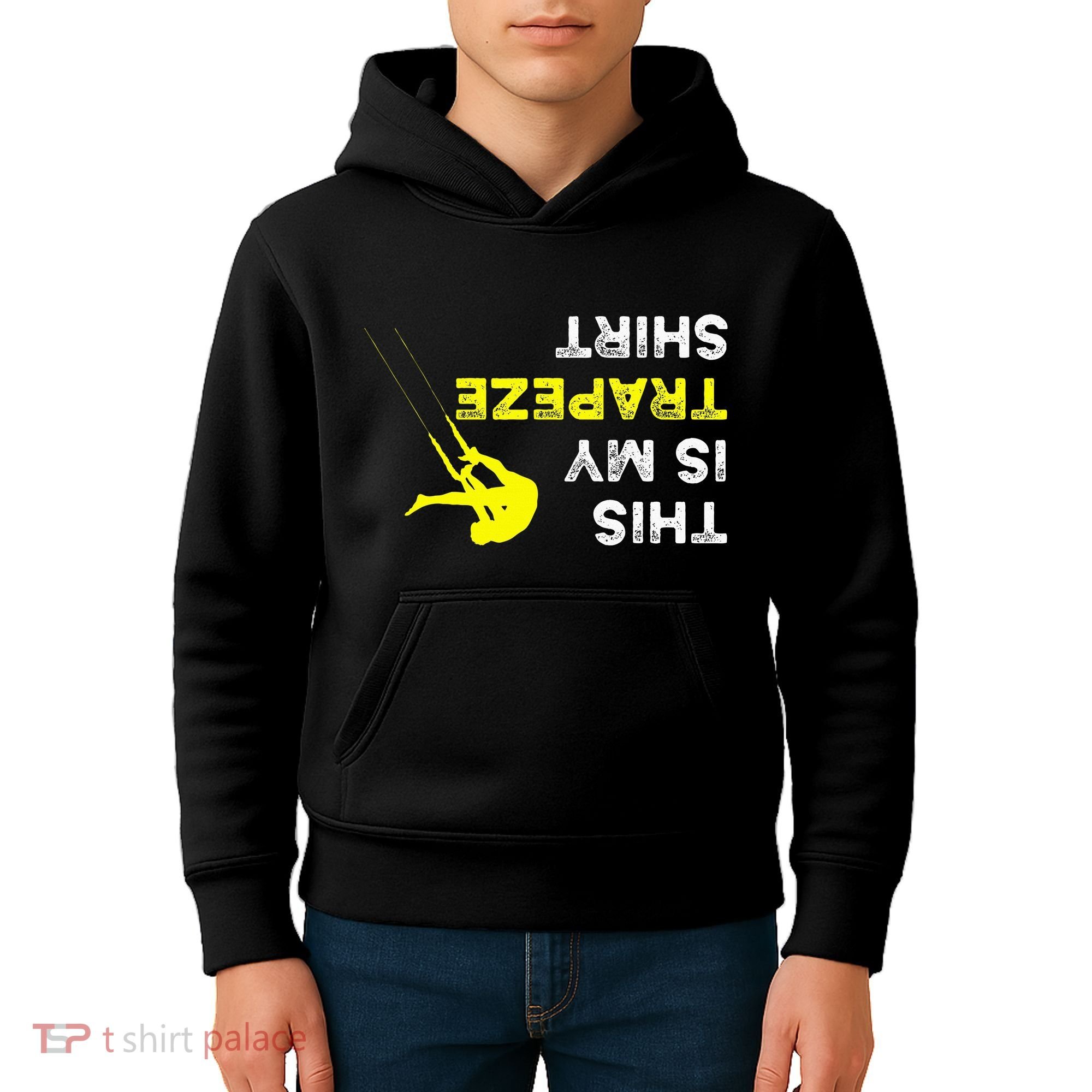 Upside Down This Is My Trapeze For Trapeze Artist Kids Hoodie