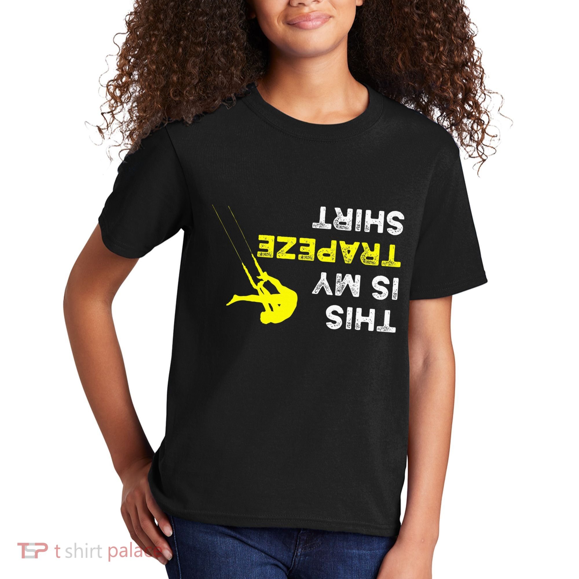 Upside Down This Is My Trapeze For Trapeze Artist Kids T-Shirt