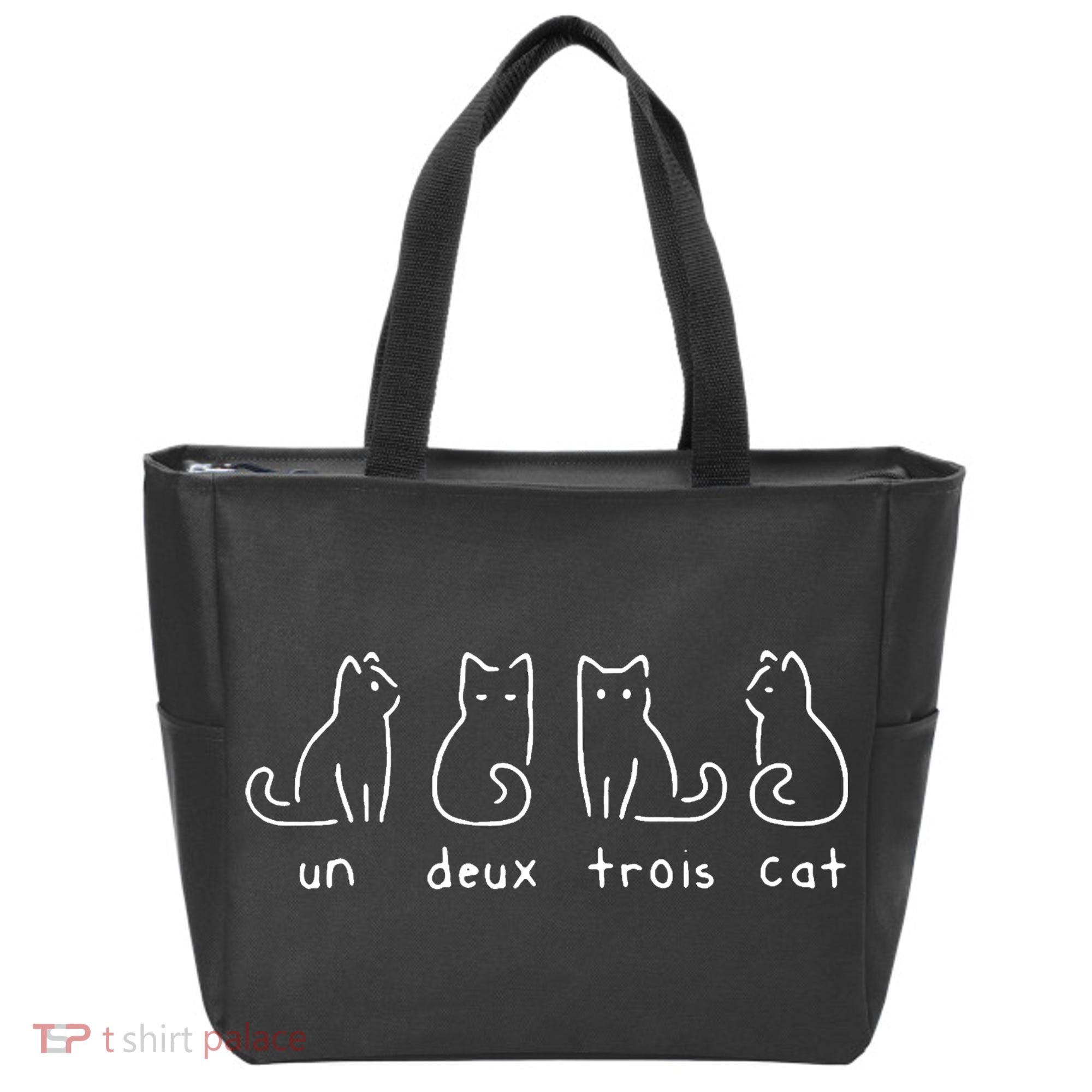 Un Deux Trois Cat Funny Tote Bag