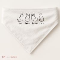 Un Deux Trois Cat Funny USA-Made Doggie Bandana thumb 0