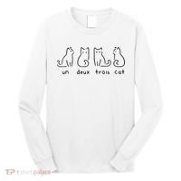 Un Deux Trois Cat Funny Long Sleeve Shirt thumb 0
