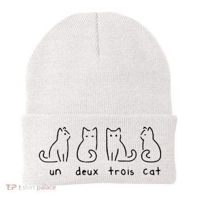Un Deux Trois Cat Funny Beanie