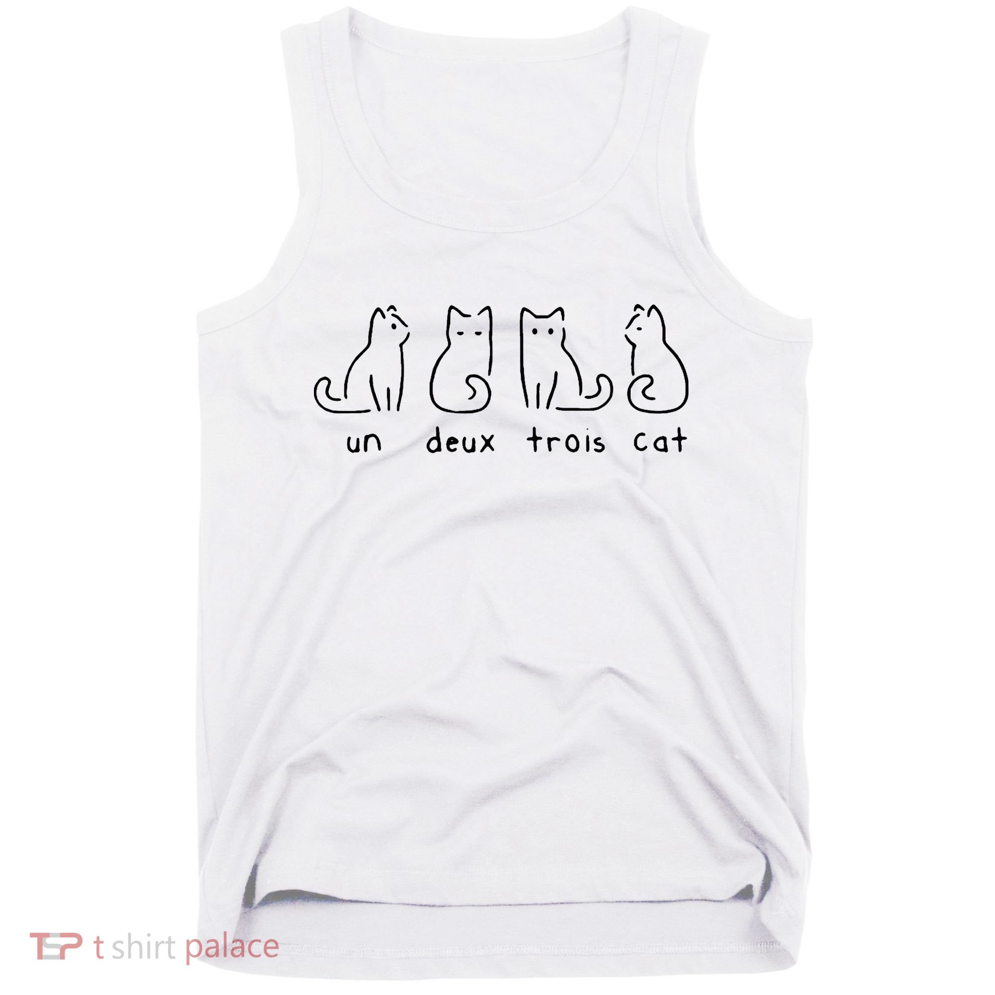 Un Deux Trois Cat Funny Tank Top