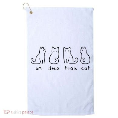 Un Deux Trois Cat Funny Golf Towel