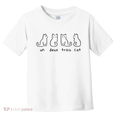 Un Deux Trois Cat Funny Toddler T-Shirt