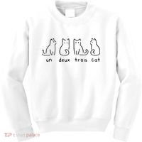 Un Deux Trois Cat Funny Kids Sweatshirt thumb 0