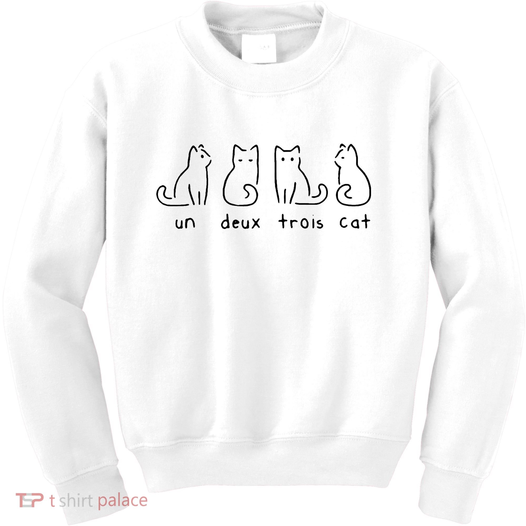 Un Deux Trois Cat Funny Kids Sweatshirt