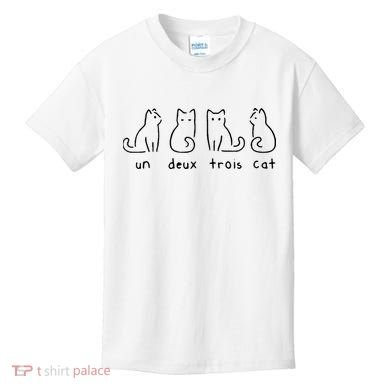 Un Deux Trois Cat Funny Kids T-Shirt