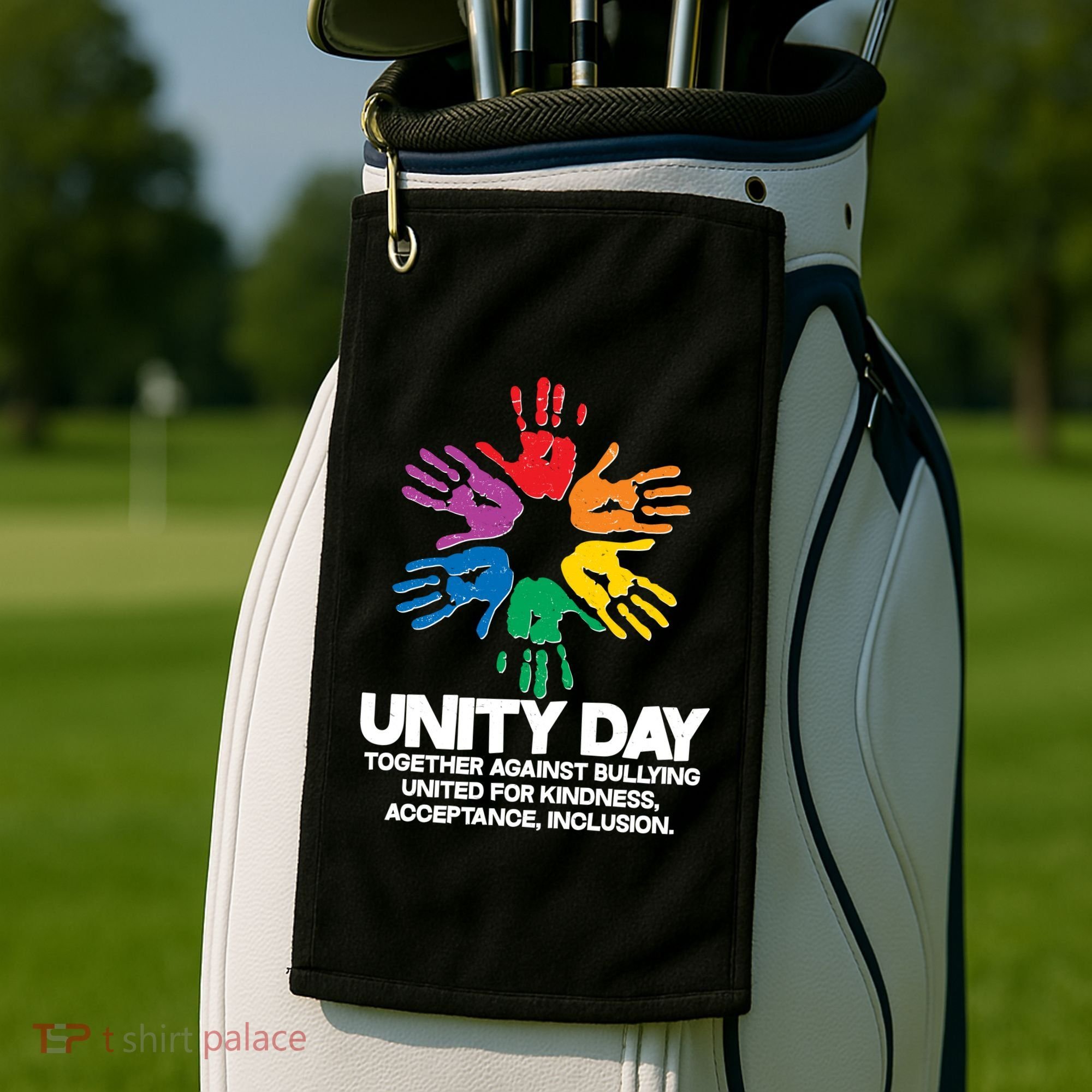 Unity Day Together Against Bullying United For Kindness Acceptance Inclusion Golf Towel