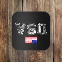 Upside Down Usa Flag In Distress Us Constitution Usa Pride Coaster thumb 0