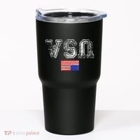 Upside Down Usa Flag In Distress Us Constitution Usa Pride Tumbler thumb 0
