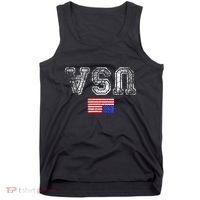Upside Down Usa Flag In Distress Us Constitution Usa Pride Tank Top thumb 0
