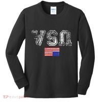Upside Down Usa Flag In Distress Us Constitution Usa Pride Kids Long Sleeve Shirt thumb 0