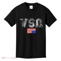 Upside Down Usa Flag In Distress Us Constitution Usa Pride Kids T-Shirt thumb 0