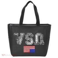 Upside Down Usa Flag In Distress Us Constitution Usa Pride Tote Bag thumb 0