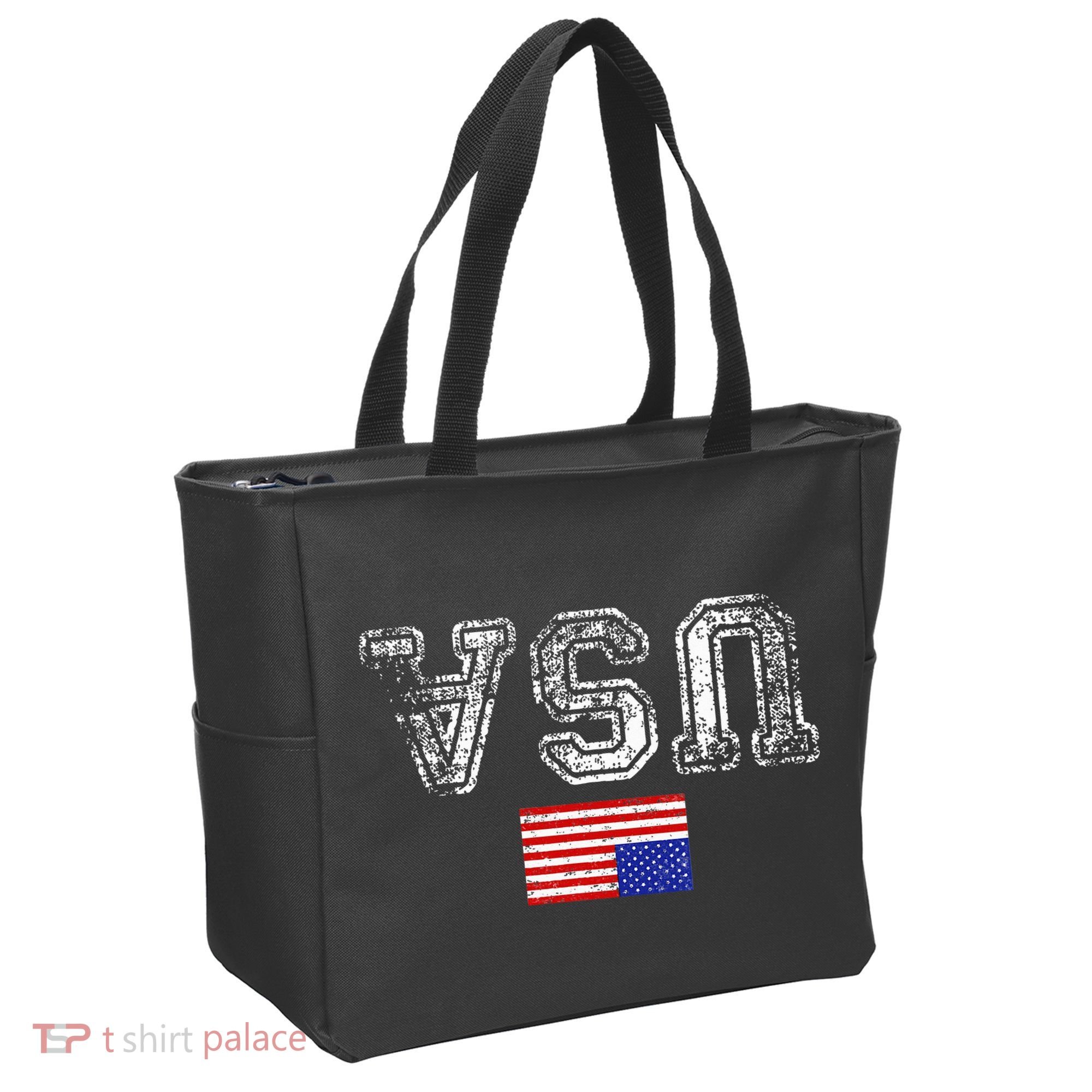 Upside Down Usa Flag In Distress Us Constitution Usa Pride Tote Bag