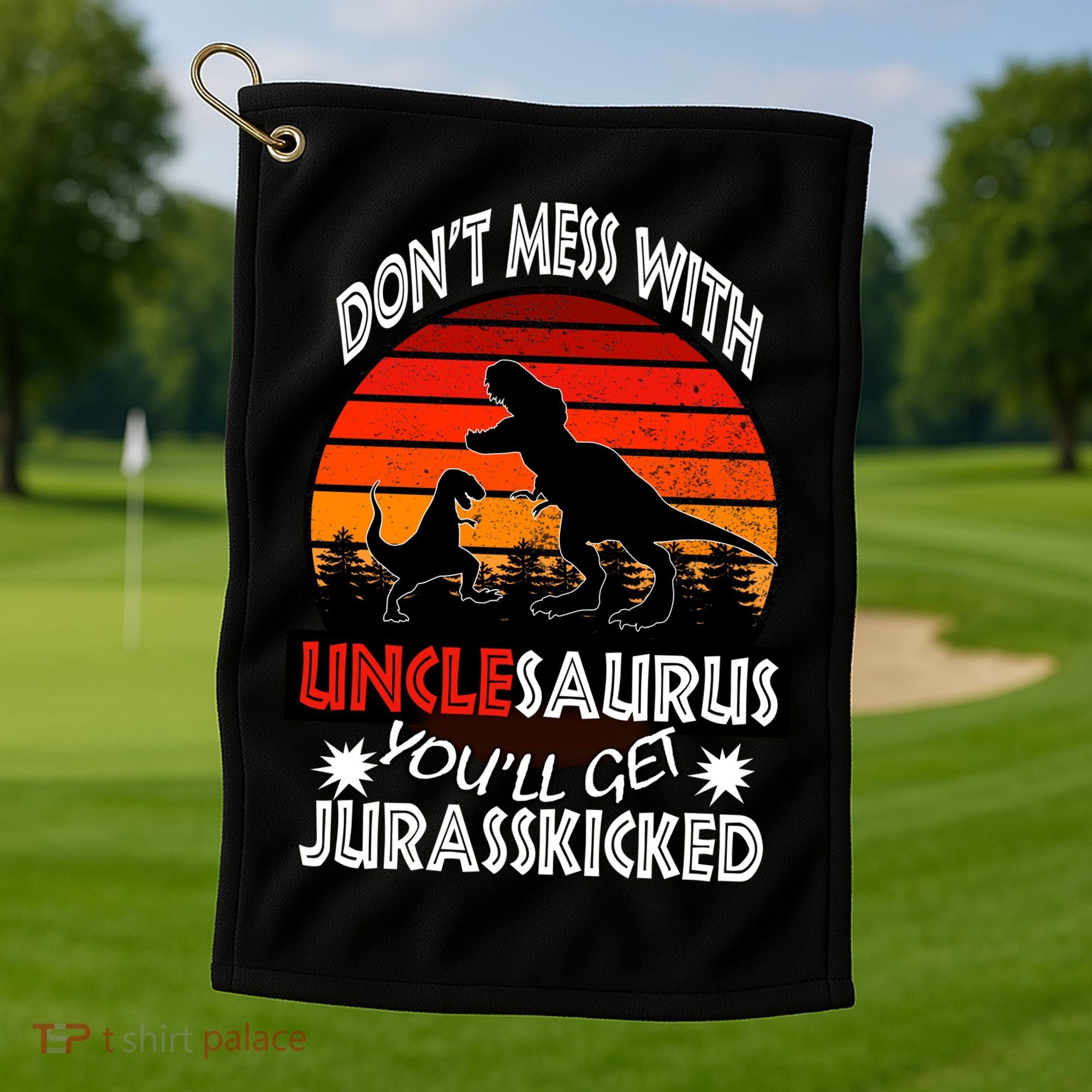 Uncle Dinosaur Golf Towel