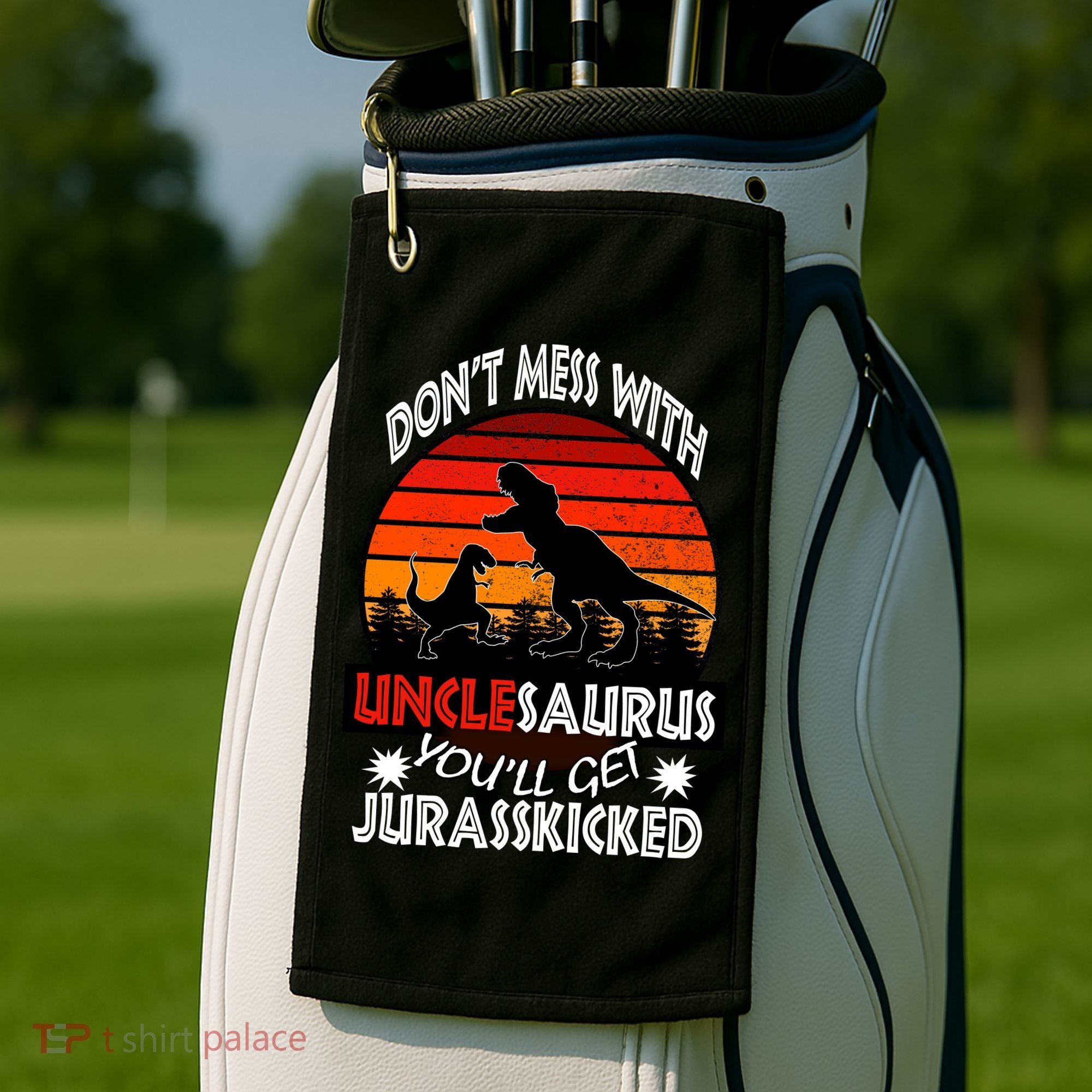 Uncle Dinosaur Golf Towel